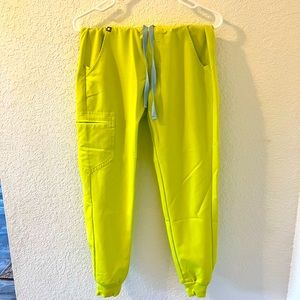 Figs brand Zamora joggers scrub bottoms only worn a couple times -color citrine